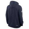 Seattle Seahawks Nike Sideline Standard Issue Top Prospect Dri-FIT Hoodie - College Navy - Detail View