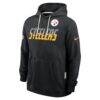 Pittsburgh Steelers Nike Sideline Standard Issue Top Prospect Dri-FIT Hoodie - Black - Side View