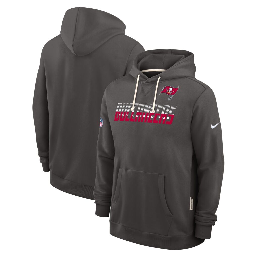 Tampa Bay Buccaneers Nike Sideline Standard Issue Top Prospect Dri-FIT Hoodie - Pewter
