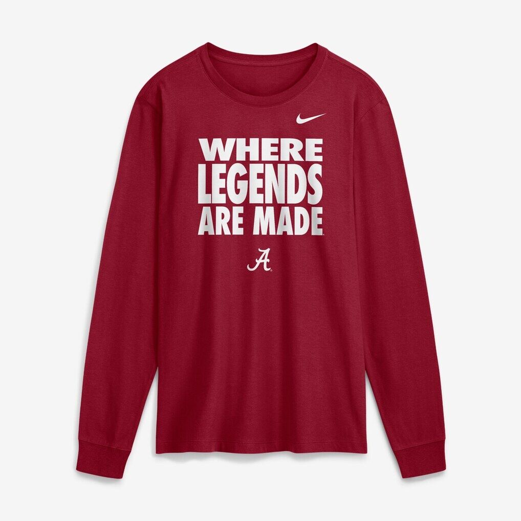 Alabama Crimson Tide Nike 2026 Sideline Slogan Dri-FIT Long Sleeve T-Shirt