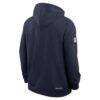 New England Patriots Nike Sideline Standard Issue Quarterback Scramble Dri-FIT Full-Zip Hoodie - Navy - Detail View