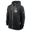 Las Vegas Raiders Nike Sideline Standard Issue Quarterback Scramble Dri-FIT Full-Zip Hoodie - Black - Detail View