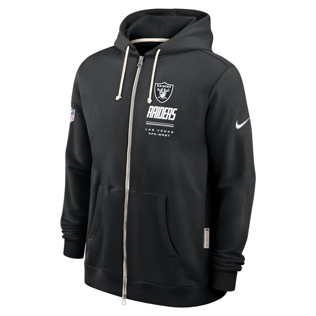 Las Vegas Raiders Nike Sideline Standard Issue Quarterback Scramble Dri-FIT Full-Zip Hoodie