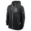 New York Jets Nike Sideline Standard Issue Quarterback Scramble Dri-FIT Full-Zip Hoodie - Black - Detail View