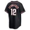 Kyle Schwarber Philadelphia Phillies Nike Fashion Replica Black Out Jersey - - Detail View