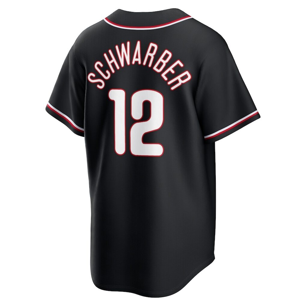 Kyle Schwarber Philadelphia Phillies Nike Fashion Replica Black Out Jersey
