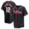 Kyle Schwarber Philadelphia Phillies Nike Fashion Replica Black Out Jersey - - Front View