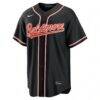 Baltimore Orioles Nike Fashion Replica Black Out Jersey - - Side View