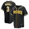 Jackson Merrill San Diego Padres Nike Fashion Replica Black Out Jersey - - Front View
