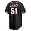 Jung Hoo Lee San Francisco Giants Nike Fashion Replica Black Out Jersey - - Alt2