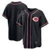 Cincinnati Reds Nike Fashion Replica Black Out Jersey - - Front View