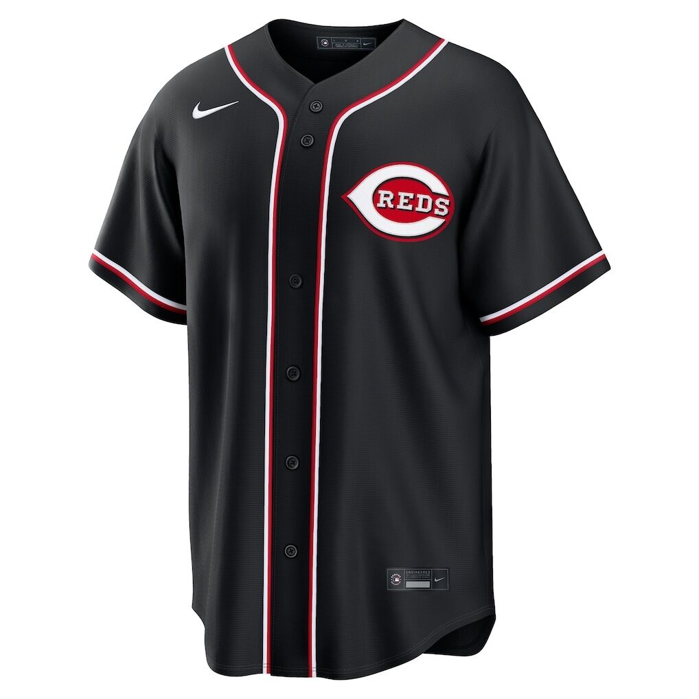 Cincinnati Reds Nike Fashion Replica Black Out Jersey