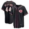 Elly De La Cruz Cincinnati Reds Nike Fashion Replica Black Out Jersey - - Front View