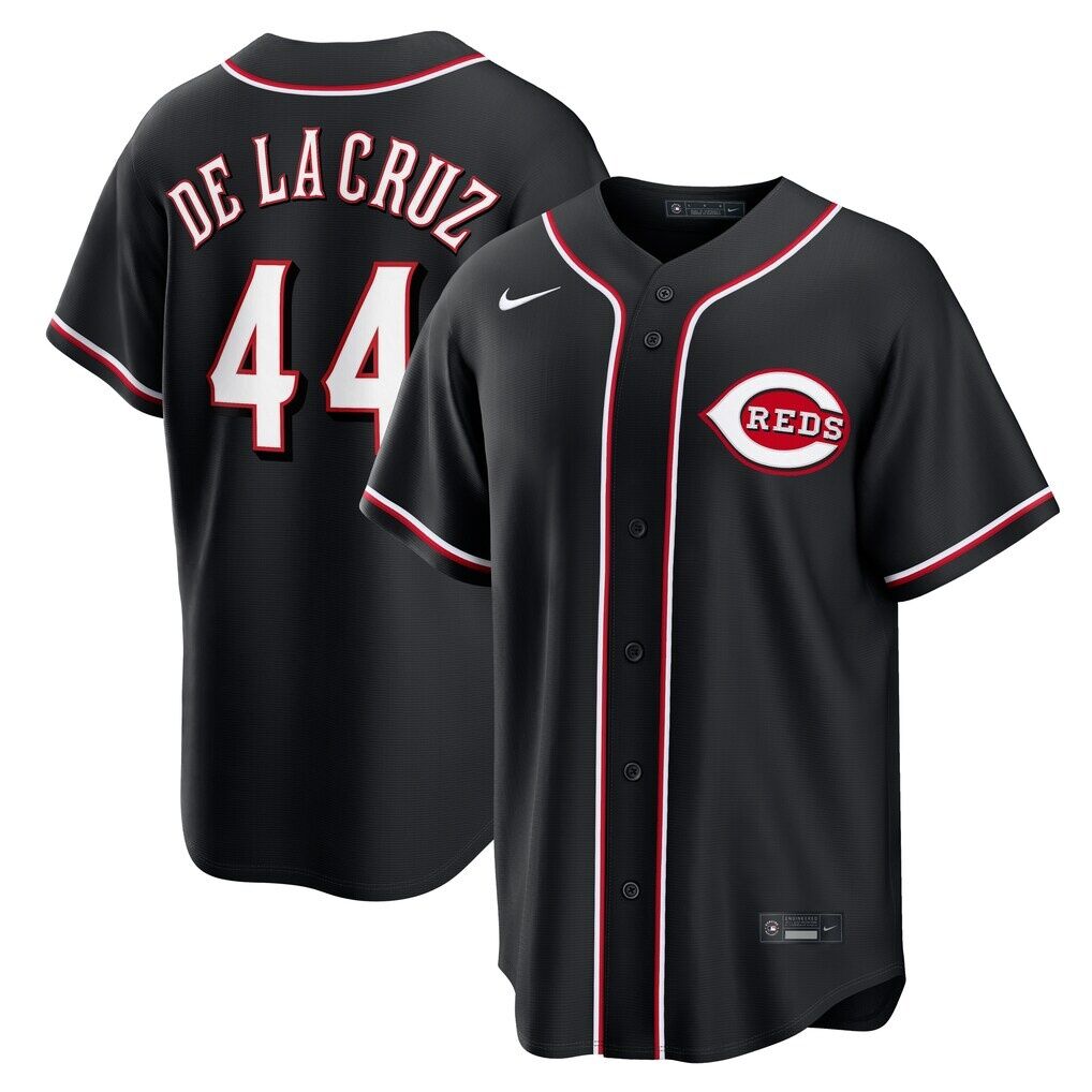 Elly De La Cruz Cincinnati Reds Nike Fashion Replica Black Out Jersey