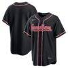 Cleveland Guardians Nike Fashion Replica Black Out Jersey - - Front View