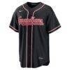 Cleveland Guardians Nike Fashion Replica Black Out Jersey - - Side View