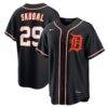 Tarik Skubal Detroit Tigers Nike Fashion Replica Black Out Jersey - - Front View