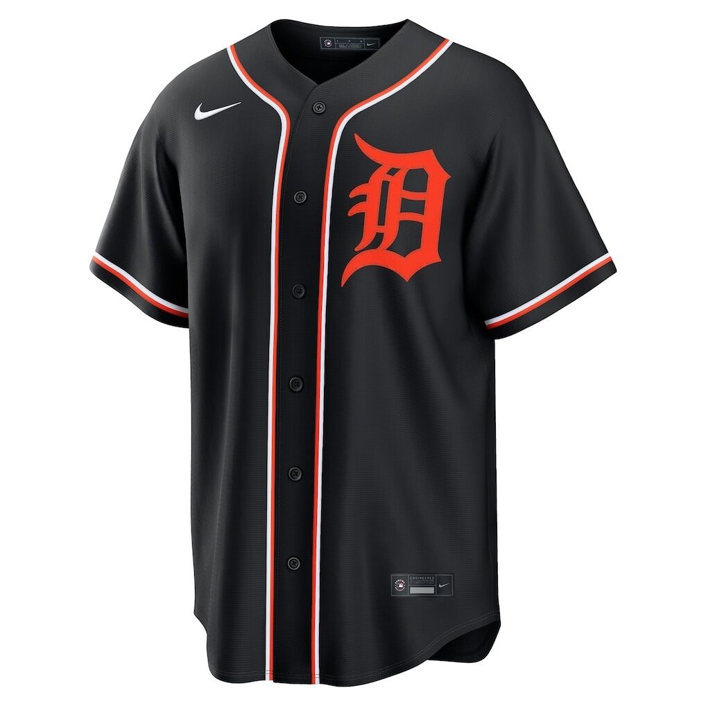 Tarik Skubal Detroit Tigers Nike Fashion Replica Black Out Jersey
