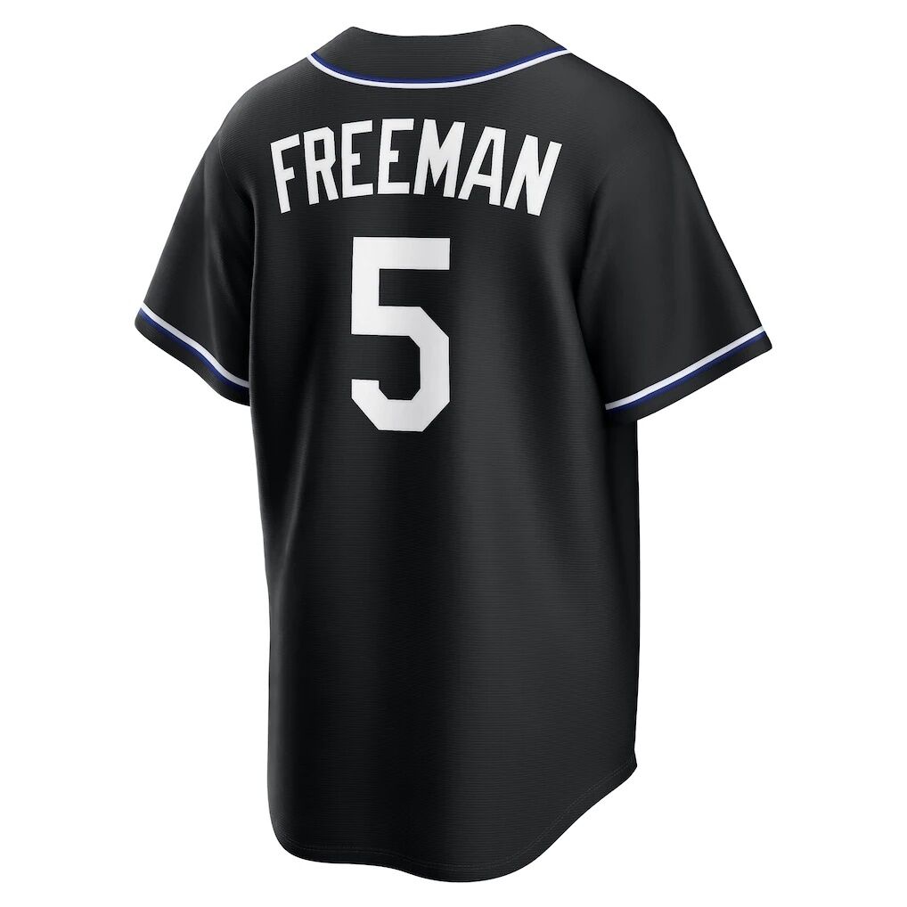 Freddie Freeman Los Angeles Dodgers Nike Fashion Replica Black Out Jersey