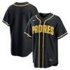San Diego Padres Nike Fashion Replica Black Out Jersey - - Front View