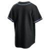 New York Mets Nike Fashion Replica Black Out Jersey - - Detail View