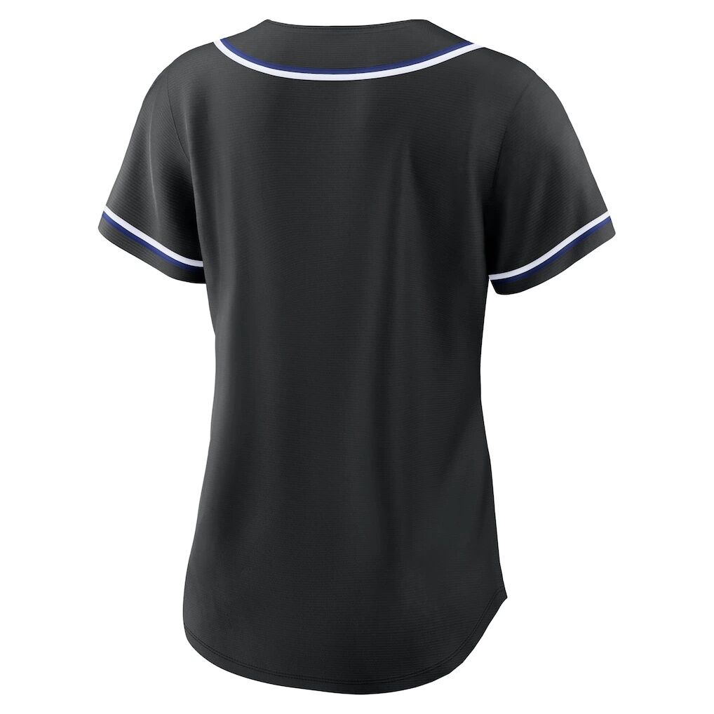 Los Angeles Dodgers Nike Women's Fashion Replica Black Out Jersey