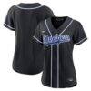 Los Angeles Dodgers Nike Women's Fashion Replica Black Out Jersey - - Front View