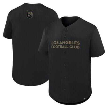 LAFC Fashion7 Maximum Intensity Button-Up Jersey - Black - Front View