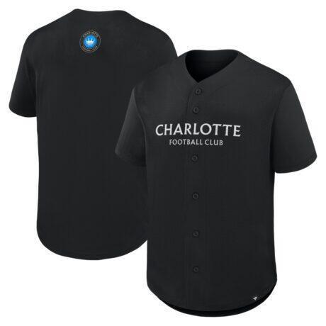Charlotte FC Fashion7 Maximum Intensity Button-Up Jersey - Black - Front View