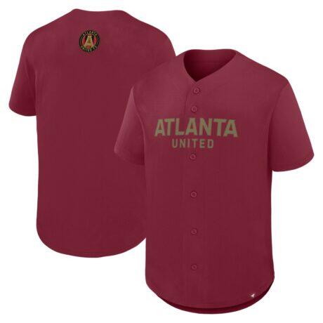 Atlanta United FC Fashion7 Maximum Intensity Button-Up Jersey - Red - Front View