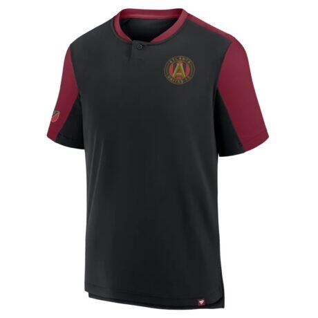 Atlanta United FC Fashion7 Striker Henley Shirt - Black - Alt1