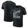 San Antonio Spurs Fashion7 Cotton T-Shirt - Black - Front View