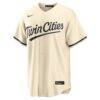 Minnesota Twins Nike Alternate Replica Jersey - Cream - Side View