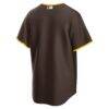 San Diego Padres Nike Road Replica Jersey - Brown - Detail View