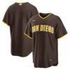 San Diego Padres Nike Road Replica Jersey - Brown - Front View