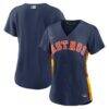 Houston Astros Nike Women's Alternate 2 Replica Jersey - Navy - Front View