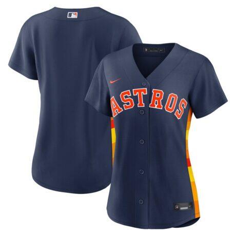 Houston Astros Nike Women's Alternate 2 Replica Jersey - Navy - Front View