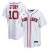 Trevor Story Boston Red Sox Nike Home Replica Jersey - White - Front View