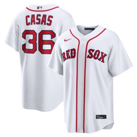 Triston Casas Boston Red Sox Nike Home Replica Jersey - White - Front View