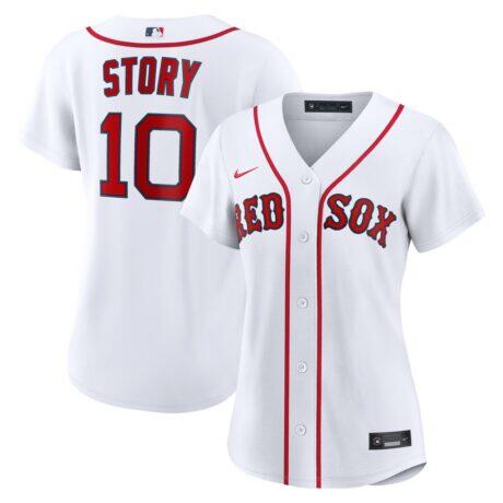 Trevor Story Boston Red Sox Nike Women's Home Replica Jersey - White - Front View