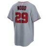 James Wood Washington Nationals Nike Road Replica Jersey - Gray - Detail View
