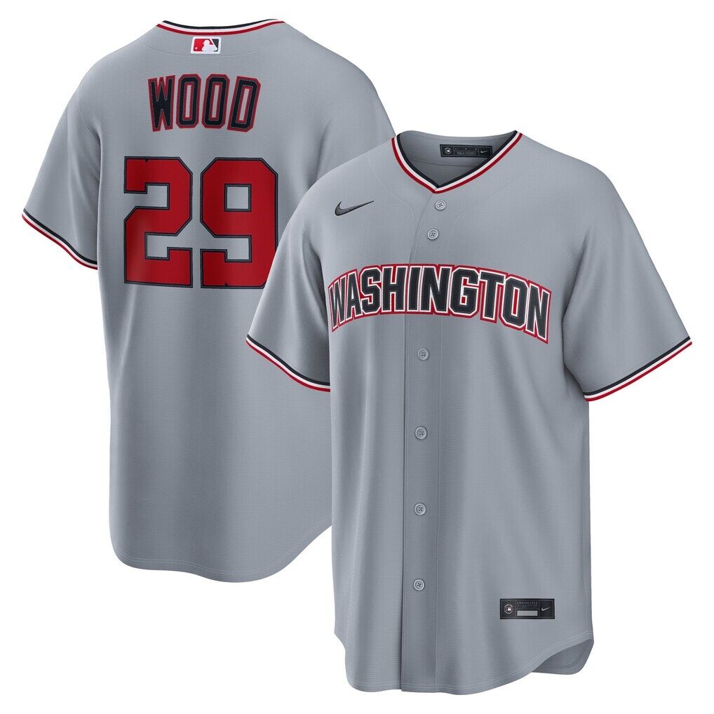 James Wood Washington Nationals Nike Road Replica Jersey