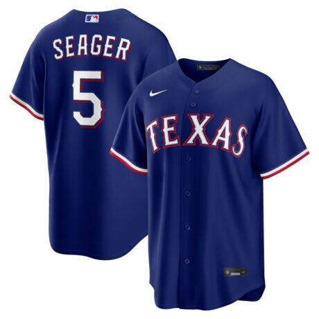 Corey Seager Texas Rangers Nike Alternate 2 Replica Jersey - Deep Royal - Front View