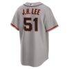 Jung Hoo Lee San Francisco Giants Nike Road Replica Jersey - Gray - Detail View