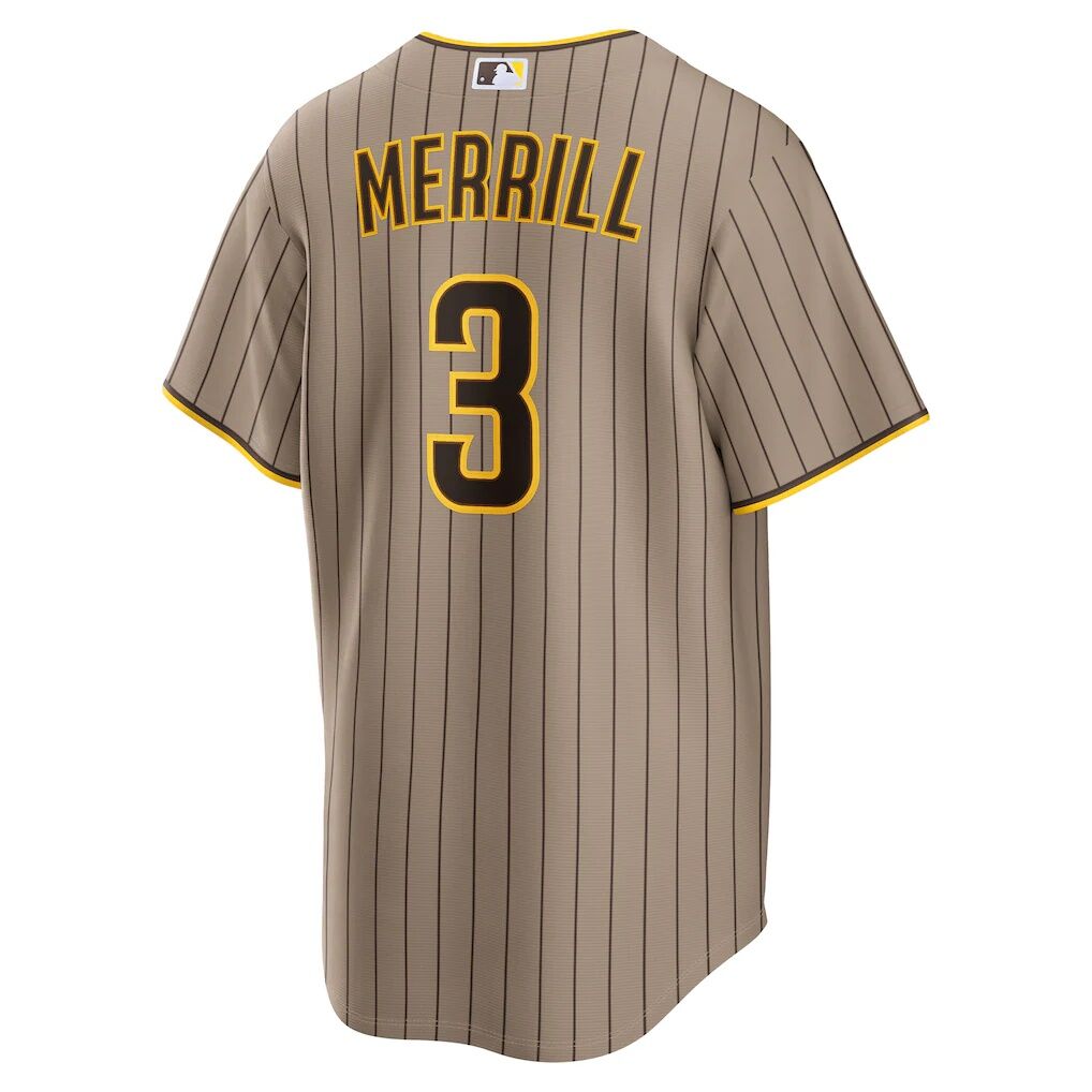 Jackson Merrill San Diego Padres Nike Alternate Replica Jersey - Sand