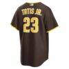 Fernando Tatis Jr. San Diego Padres Nike Road Replica Jersey - Brown - Detail View