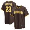 Fernando Tatis Jr. San Diego Padres Nike Road Replica Jersey - Brown - Front View