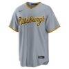 Paul Skenes Pittsburgh Pirates Nike Road Replica Jersey - Gray - Side View