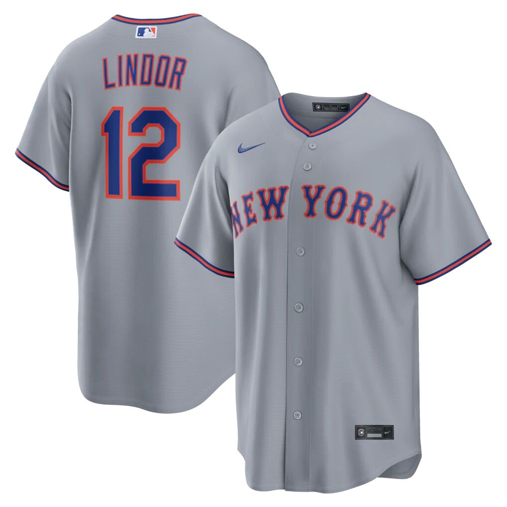 Francisco Lindor New York Mets Nike Road Replica Jersey