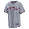 Francisco Lindor New York Mets Nike Road Replica Jersey - Gray - Side View